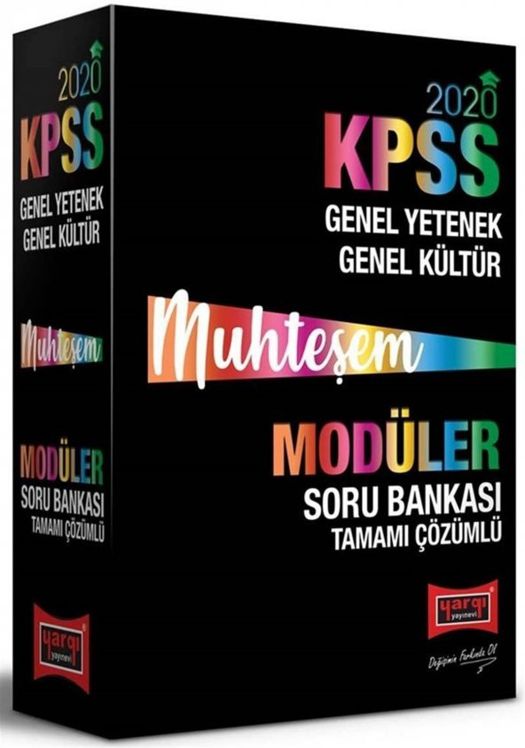 Yargı Yayınları 2020 KPSS Muhteşem GY GK Tamamı Çözümlü Modüler Soru Bankası Seti