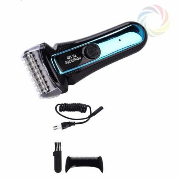 Powertec Tr-150 Şarjlı Sakal Tıraş Makinesi Sıfır Kesim Yedek Başlık - 3
