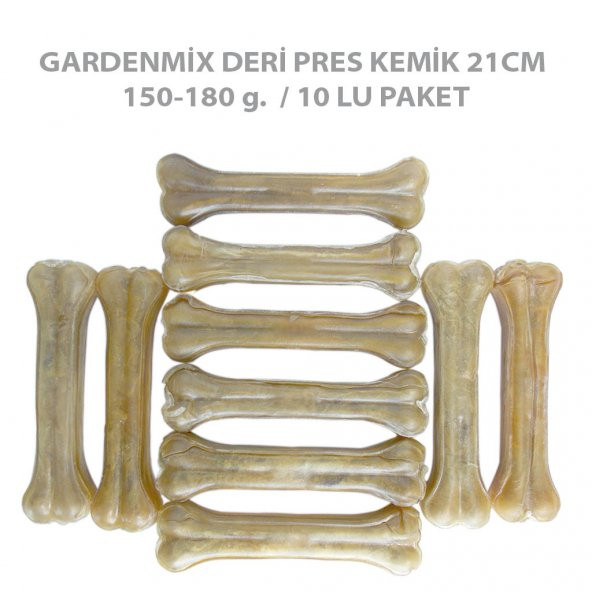 Gardenmix Deri Press Kemik 21 cm 150-180 gr ( 10 lu paket )