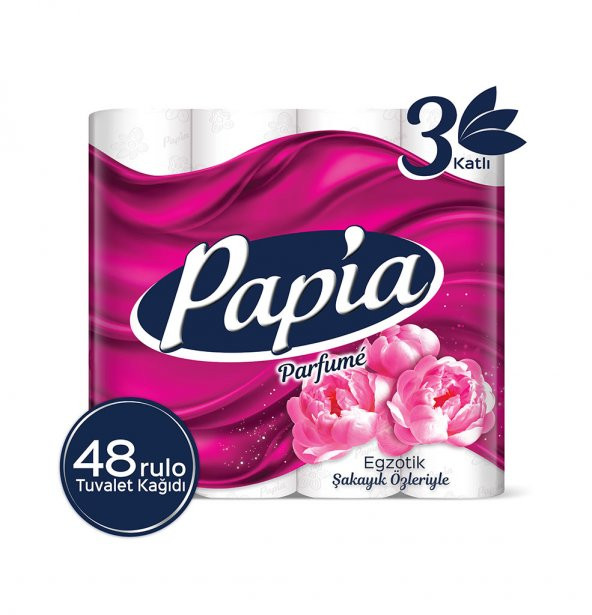 Papia Parfümlü Egzotik Tuvalet Kağıdı 48 Rulo (16 Rulo x 3 Paket)