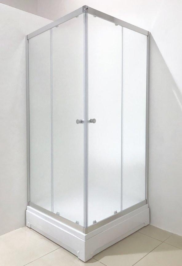 DURUL DUŞAKABİN 90X90 KARE OZEL BUZLU CAM - DUŞ TEKNESİZ-KAMPANYA - 2