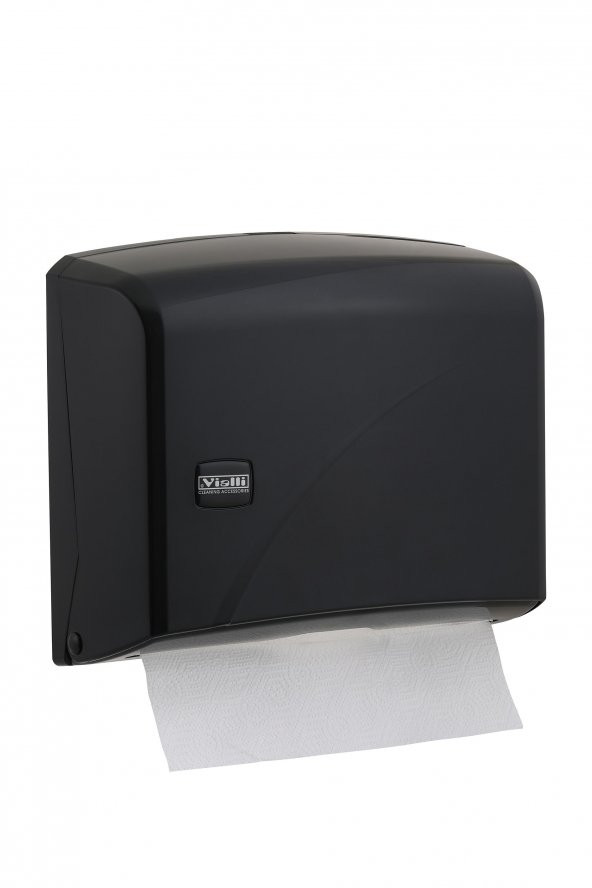 Vialli K1B Z Katlı Kağıt Havlu Dispenseri 200 lü Siyah