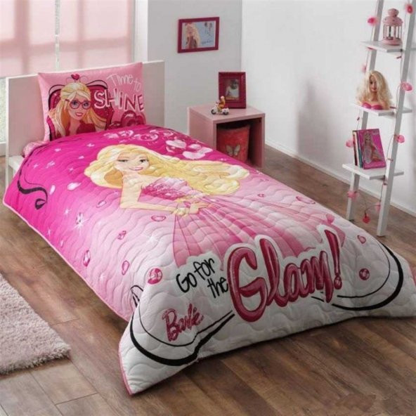 Taç Lisanslı Dört Mevsim Set Tek Kişilik Barbie Gl