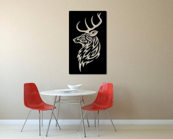 METASTİL -GEYİK KAFASI - Metal Tablo - 2