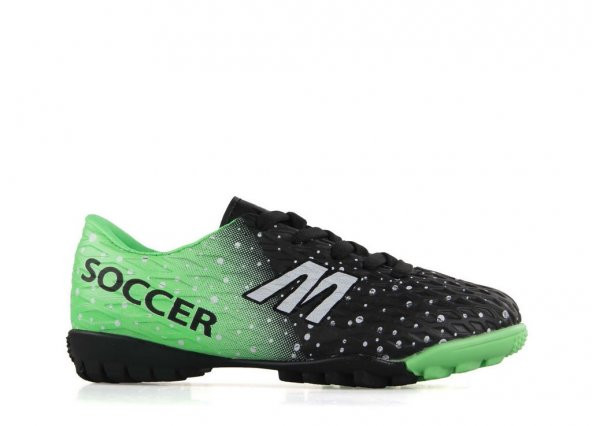 Mp 191-7370 Erkek Çocuk Futboll Halı Saha Ayakkabı Siyah Yeşil