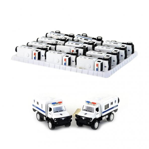 Metal Çek Bırak Akrep Polis Arabası Akrep Polis Aracı Sesli Işıklı - 2