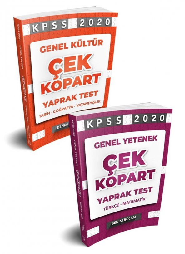 Benim Hocam Yayınları 2020 GY-GK Çek Kopart Yaprak Test Seti