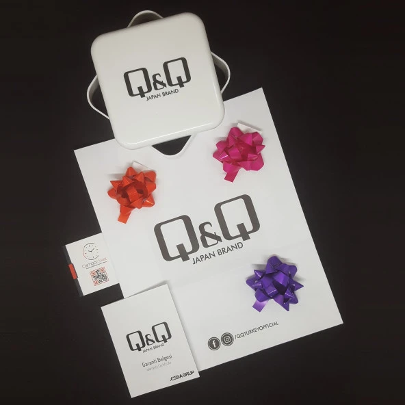 Q&Q QC301J002Y Hasır Kordonlu Sevgili Çift Kol Saatleri - 4