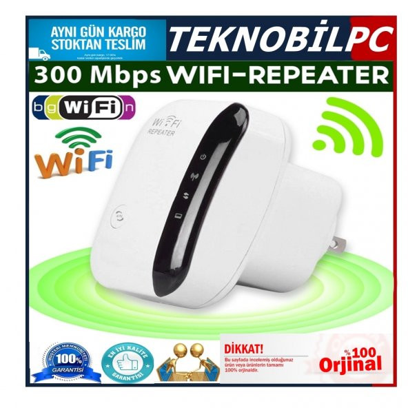 ACCESS POINT KABLOSUZ&REPEATER ALAN GENİŞLETİCİ 300Mbps - 1