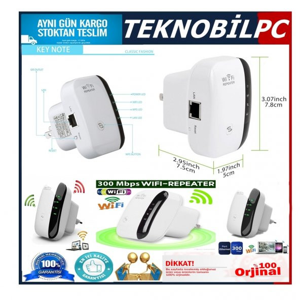 ACCESS POINT KABLOSUZ&REPEATER ALAN GENİŞLETİCİ 300Mbps - 2