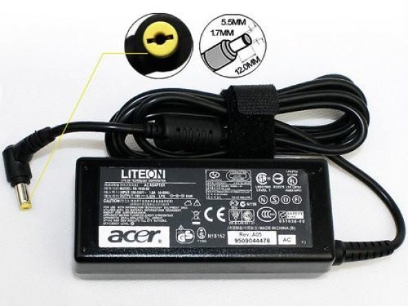 Acer ADP-65VH B PA-1600-07 PA-1650-22 Adaptör Şarj Aleti - 4