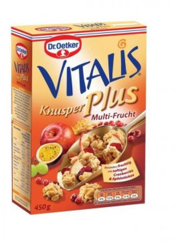Dr.Oetker Vitalis Multi Meyveli Çıtır Müsli 450 gr