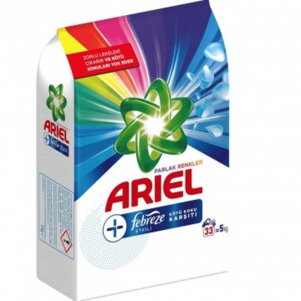 Ariel Plus Toz Deterjan Febreze Etkisi Parlak Renkler  5000 gr