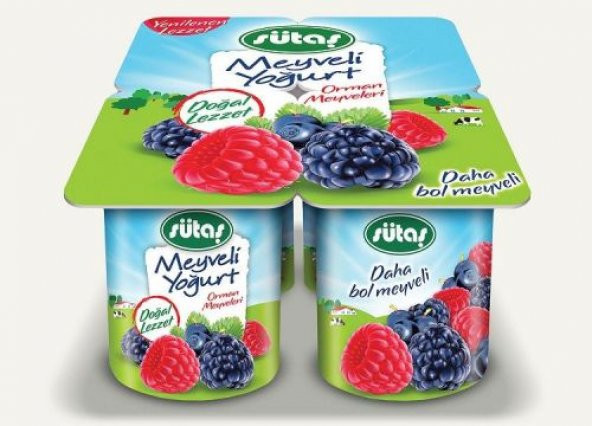 Sütaş Orman Meyveli Yoğurt 4 x 115 Gr