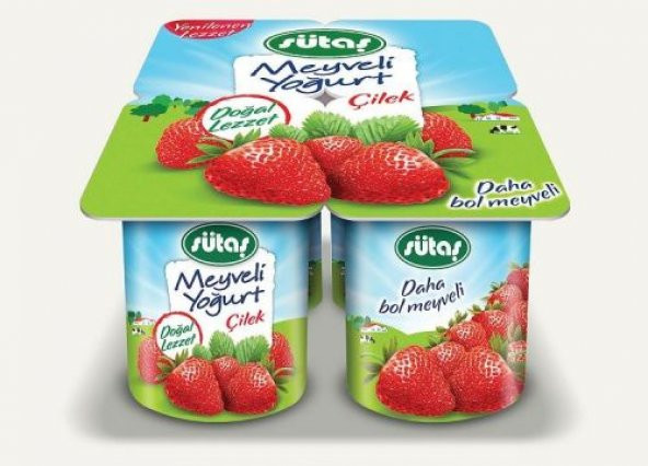Sütaş Meyveli Yoğurt Çilek 4 x 115 Gr