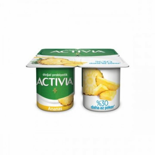 Activia Doğal Probiyotikli Yoğurt Ananaslı 4x100 Gr