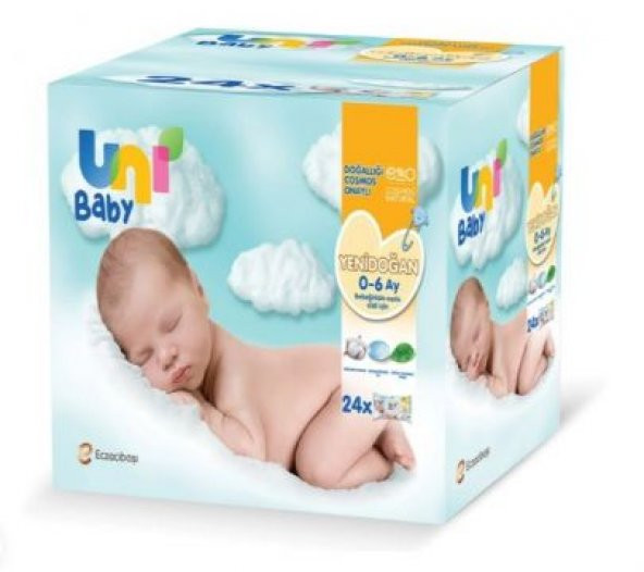 Uni Baby Yenidoğanlar İçin 24'lü Islak Mendil / 960 Yaprak