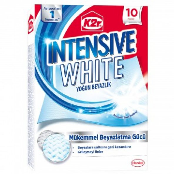 K2r Intensive White Mendil 10 Adet