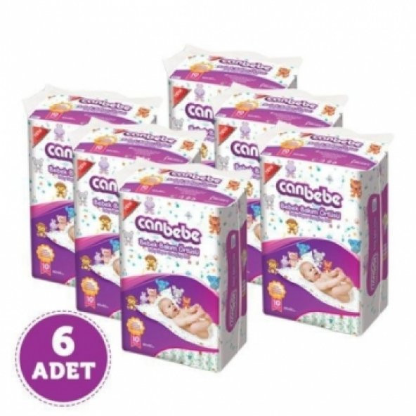 Canbebe Bebek Bakım Örtüsü 10 adet x 6 Adet