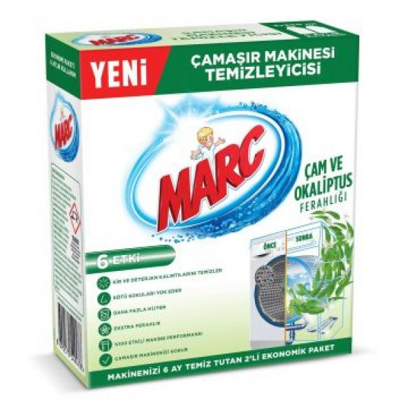Marc Çamaşır Makinesi Temizleyici Çam Ve Okaliptus 2 x 250 Ml