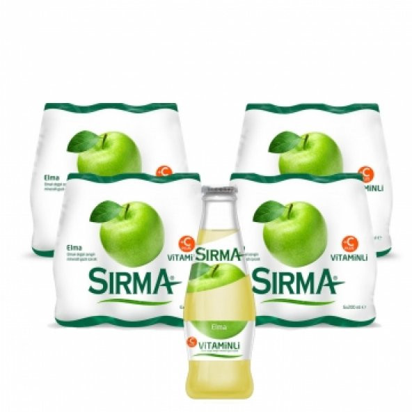 Sırma Elmalı Gazlı İçecek 200 ml x 24 Adet