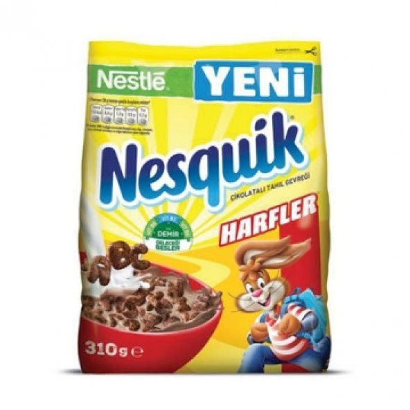 Nestle Nesquik Harfler Çikolatalı Tahıl Gevreği 310 gr