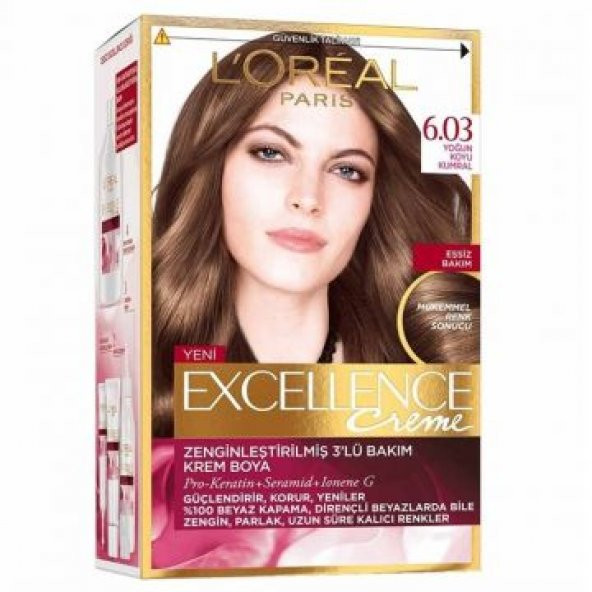 Loreal Paris Excellence Creme Saç Boyası 6.03 Yoğun Koyu Kumral