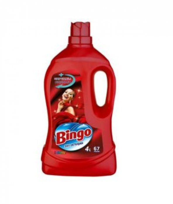 Bingo Sıvı Bakım Çamaşır Deterjanı Renkliler 4 LT