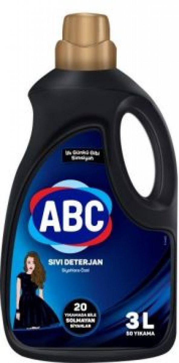 ABC Sıvı Çamaşır Deterjanı Siyahlara Özel 50 Yıkama 3 lt