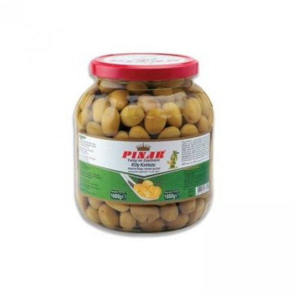 Pınar Elit Zeytin  Cam Yeşil Kırma Süzme Ağırlık 1000 gr