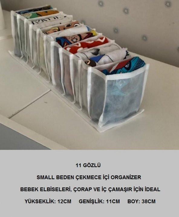 ORGANİZER CEPLİ ÇEKMECE VE DOLAP İÇİ DÜZENLEYİCİ - ÜCRETSİZ KARGO - 4