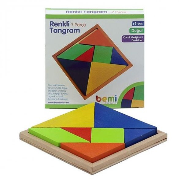 Ahşap Renkli Tangram