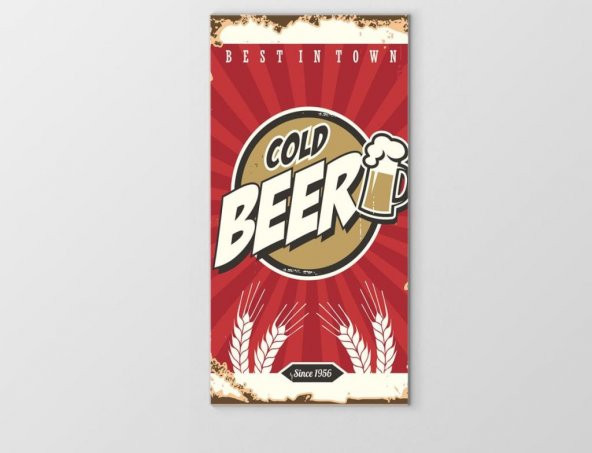 Soğuk Bira Reklam Afişi Tablosu