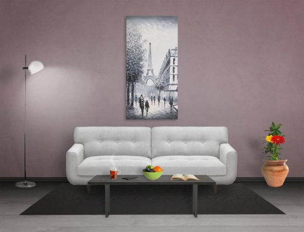 Eiffel Kulesi Siyah-Beyaz Tablosu - 2