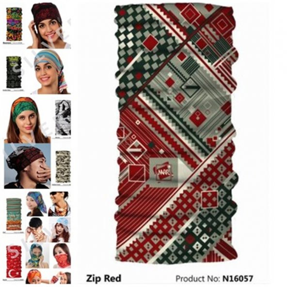 Narr Buff Bandana Zip Red  -Çok Fonksiyonlu - 2
