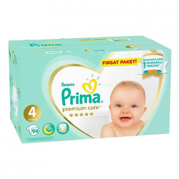 Prima Bebek Bezi Premium Care Fırsat Paketi 4 Beden Maxi-94lü