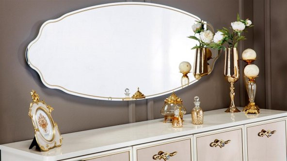 Mondi Lorenz Gümüşlük Konsol Büfe Aynası Dekoratif Aynalar