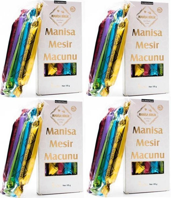 MESİR  BİRLİK MESİR MACUNU GLİKOZSUZ 105 GR 4 LÜ SET 4AD 105 GR 420 GR