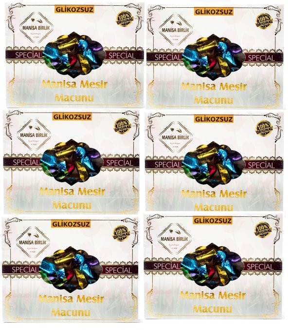 MESİR  BİRLİK 195 GR SPECİALMESİR MACUNU GLİKOZSUZ 6 LI SET 195  6 1170 GR