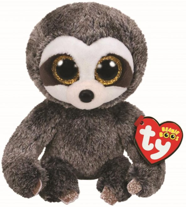 Ty Beanie Boos-Dangler Gri Tembel Hayvan 15 cm