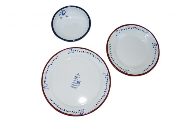 LunArt Emaye Marin Yemek Takım Setimi Yapıyorum Kırmızı - 2