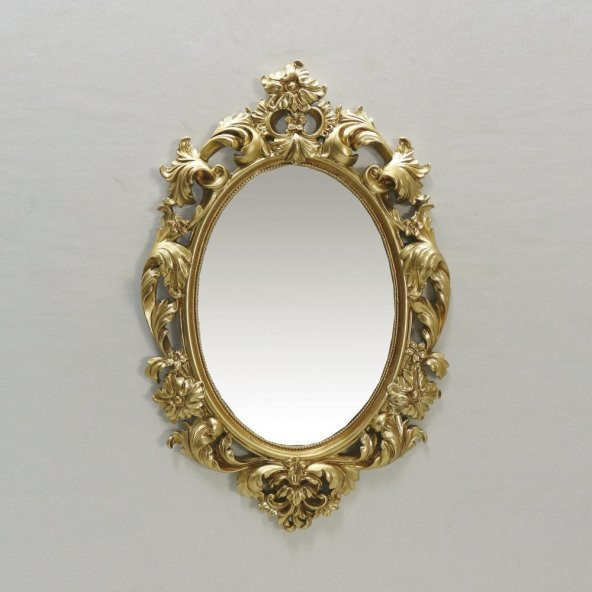 Ultima Regal Oymalı Antik Ayna Altın Yaldız 36cm
