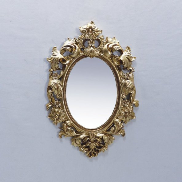 Ultima Regal Oymalı Antik Altın Yaldız Ayna 31cm