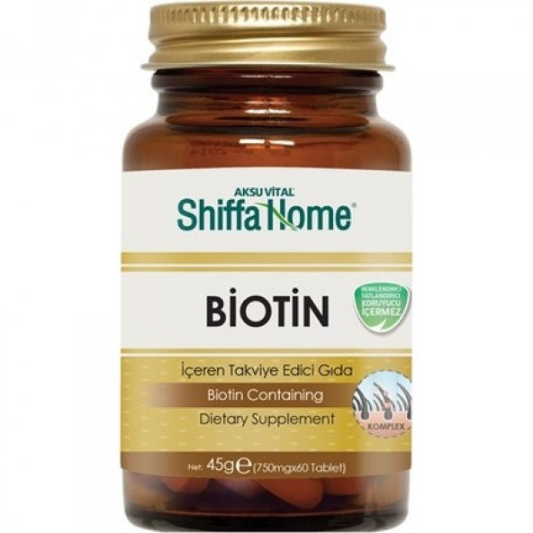 Aksuvital Shiffa Home Biotin Gıda Takviyesi 60 Kapsül