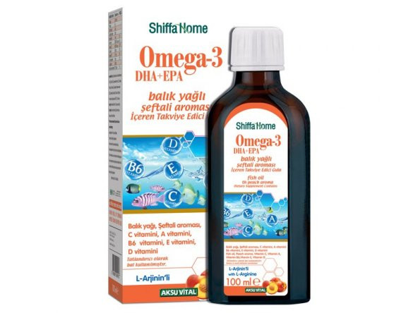 Aksuvital Omega 3 Balık Yağlı Şeftalili Takviye Edici Gıda 100ml