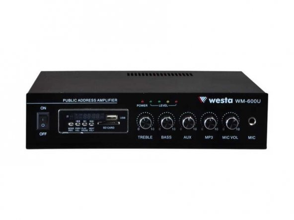 Westa WM-600U 80Watt Trafolu LCD Ekran Mikser Amfi