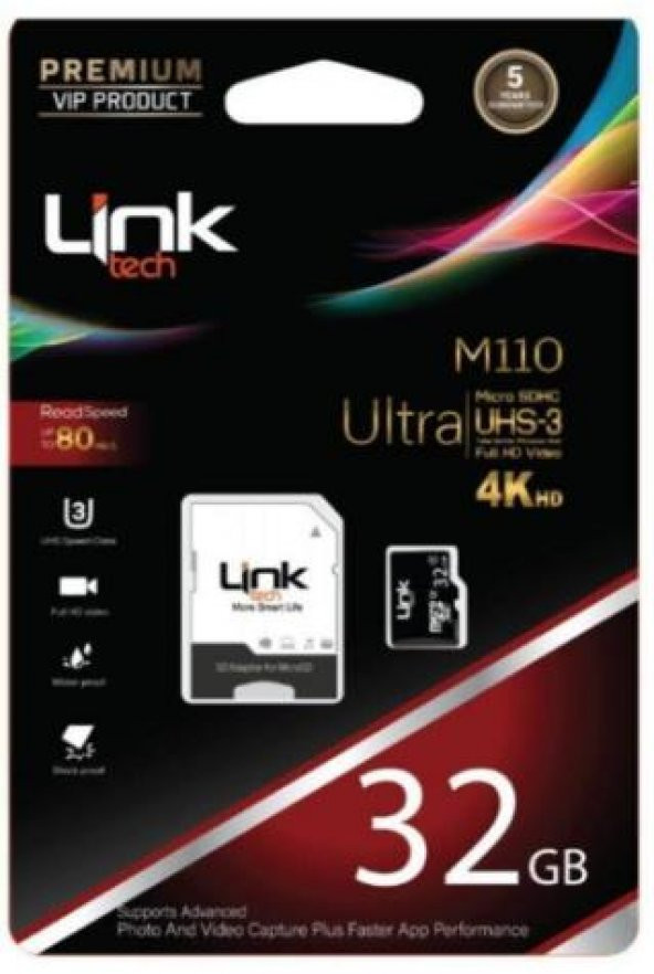 Linktech Ultra 32GB Hafıza Kartı M110 80 MB/s