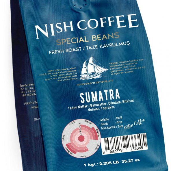Nish Filtre Kahve Sumatra 1 Kg - 5