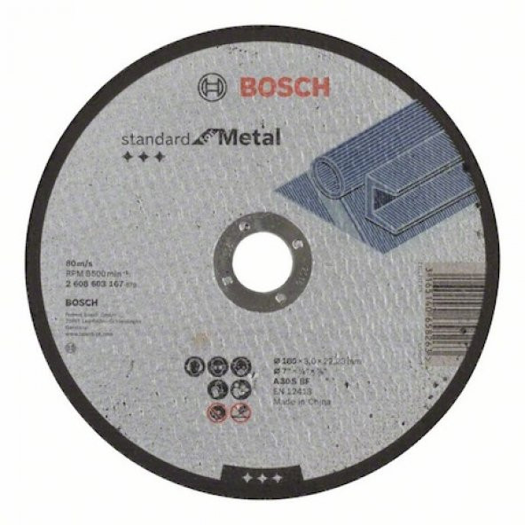Bosch Kesme Diski Metal 180 x 3 mm