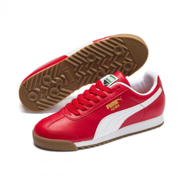 Puma Roma Basic 353572 96 Erkek Kırmızı-Beyaz Spor Ayakkabı - 2